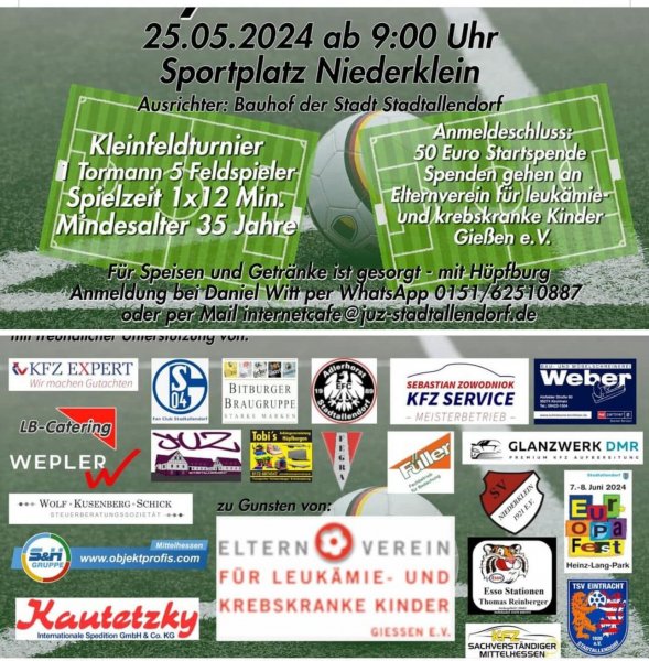 Benefizturnier für Leukämie- und krebskranke Kinder